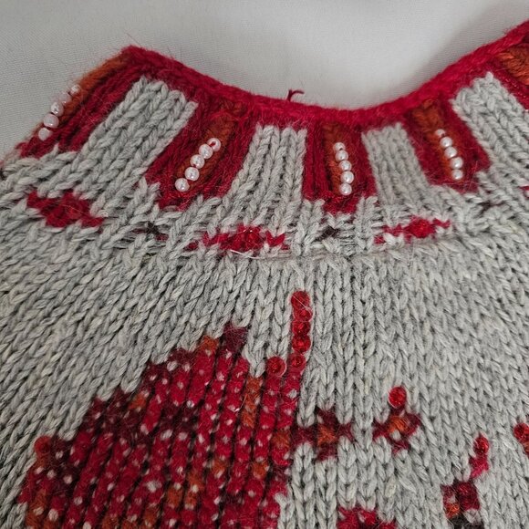 Villager Sport Liz Claiborne Angora Full Zip Cardigan Christmas Sweater Size XL - Picture 7 of 13